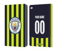 Head Case Designs Officially Licensed Custom Customised Personalised Manchester City Man City FC Away 2024/25 Badge Kit Leather Wallet Case Compatible With Apple iPad Air 2 (2014)