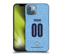 Head Case Designs Officially Licensed Custom Customised Personalised Manchester City Man City FC Home 2020/21 Badge Kit Hard Back Case Compatible With Apple iPhone 13