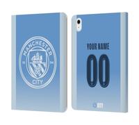 Head Case Designs Officially Licensed Custom Customised Personalised Manchester City Man City FC Home 2026/27 Badge Kit Leather Wallet Case Compatible With Apple iPad Air 11 2020/2022/2024/2025