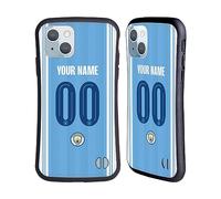 Head Case Designs Officially Licensed Custom Customised Personalised Manchester City Man City FC Home 2023/24 Badge Kit Hybrid Case Compatible With Apple iPhone 14