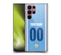 Head Case Designs Officially Licensed Custom Customised Personalised Manchester City Man City FC Home 2023/24 Badge Kit Hard Back Case Compatible With Samsung Galaxy S22 Ultra 5G