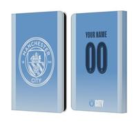 Head Case Designs Officially Licensed Custom Customised Personalised Manchester City Man City FC Home 2026/27 Badge Kit Leather Wallet Case Compatible With Amazon Kindle Paperwhite 6