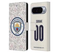 Head Case Designs Officially Licensed Custom Customised Personalised Manchester City Man City FC Third 2020/21 Badge Kit Leather Wallet Case Compatible With Google Pixel 10 Pro XL
