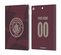 Head Case Designs Officially Licensed Custom Customised Personalised Manchester City Man City FC Third 2024/25 Badge Kit Leather Wallet Case Compatible With Apple iPad 10.2 2019/2020/2021