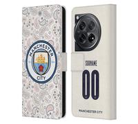 Head Case Designs Officially Licensed Custom Customised Personalised Manchester City Man City FC Third 2020/21 Badge Kit Leather Book Wallet Case Cover Compatible With OnePlus 12