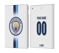 Head Case Designs Officially Licensed Custom Customised Personalised Manchester City Man City FC Third 2026/27 Badge Kit Leather Wallet Case Compatible With Apple iPad 10.2 2019/2020/2021