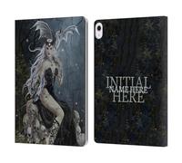 Head Case Designs Officially Licensed Custom Customised Personalised Nene Thomas Mad Queen Of Skulls Dragon Name and Initial Leather Wallet Case Compatible With Apple iPad Air 13 2024/2025