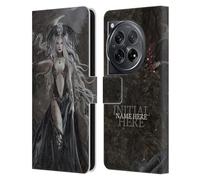 Head Case Designs Officially Licensed Custom Customised Personalised Nene Thomas Skull Queen Of Havoc Dragon Name and Initial Leather Book Wallet Case Cover Compatible With OnePlus 12