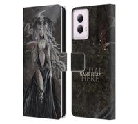Head Case Designs Officially Licensed Custom Customised Personalised Nene Thomas Skull Queen Of Havoc Dragon Name and Initial Leather Book Wallet Case Compatible With Motorola Moto G Power (2024)