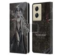 Head Case Designs Officially Licensed Custom Customised Personalised Nene Thomas Skull Queen Of Havoc Dragon Name and Initial Leather Book Wallet Case Compatible With Motorola Moto G Stylus 5G (2024)