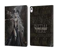 Head Case Designs Officially Licensed Custom Customised Personalised Nene Thomas Skull Queen Of Havoc Dragon Name and Initial Leather Wallet Case Compatible With Apple iPad Air 13 2024/2025