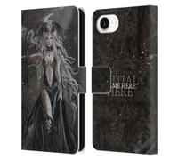 Head Case Designs Officially Licensed Custom Customised Personalised Nene Thomas Skull Queen Of Havoc Dragon Name and Initial Leather Book Wallet Case Cover Compatible With Apple iPhone 16e