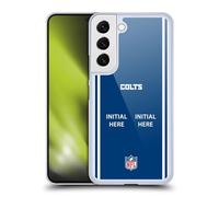 Head Case Designs Officially Licensed Custom Customised Personalised NFL Football Initial Indianapolis Colts Hard Back Case Compatible With Samsung Galaxy S22 5G
