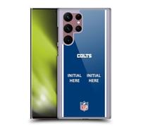 Head Case Designs Officially Licensed Custom Customised Personalised NFL Football Initial Indianapolis Colts Hard Back Case Compatible With Samsung Galaxy S22 Ultra 5G