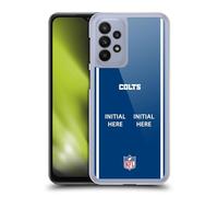 Head Case Designs Officially Licensed Custom Customised Personalised NFL Football Initial Indianapolis Colts Hard Back Case Compatible With Samsung Galaxy A23 / 5G (2022)