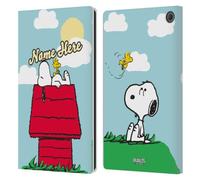 Head Case Designs Officially Licensed Custom Customised Personalised Peanuts Snoopy & Woodstock Art Leather Wallet Case Compatible With Amazon Fire Max 11 2023