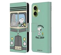 Head Case Designs Officially Licensed Custom Customised Personalised Peanuts Van Art Leather Wallet Case Compatible With Apple iPhone 17