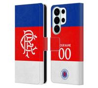 Head Case Designs Officially Licensed Custom Customised Personalised Rangers FC Away 2025/26 Kit Leather Wallet Case Compatible With Samsung Galaxy S26 Ultra