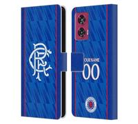 Head Case Designs Officially Licensed Custom Customised Personalised Rangers FC Home 2024/25 Kit Leather Book Wallet Case Cover Compatible With Motorola Edge 50 Fusion