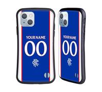 Head Case Designs Officially Licensed Custom Customised Personalised Rangers FC Home 2025/26 Kit Hybrid Case Compatible With Apple iPhone 14