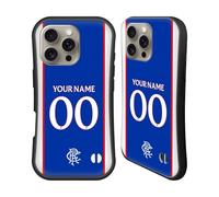 Head Case Designs Officially Licensed Custom Customised Personalised Rangers FC Home 2025/26 Kit Hybrid Case Compatible With Apple iPhone 16 Pro