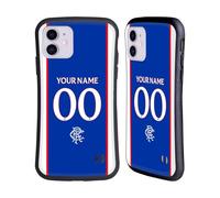 Head Case Designs Officially Licensed Custom Customised Personalised Rangers FC Home 2025/26 Kit Hybrid Case Compatible With Apple iPhone 11