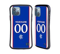 Head Case Designs Officially Licensed Custom Customised Personalised Rangers FC Home 2025/26 Kit Hybrid Case Compatible With Apple iPhone 13