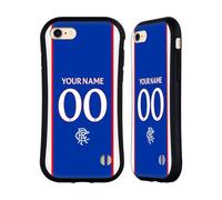 Head Case Designs Officially Licensed Custom Customised Personalised Rangers FC Home 2025/26 Kit Hybrid Case Compatible With Apple iPhone 7/8 / SE 2020 & 2022