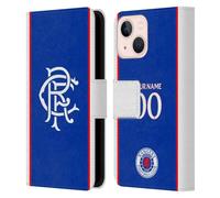 Head Case Designs Officially Licensed Custom Customised Personalised Rangers FC Home 2025/26 Kit Leather Wallet Case Compatible With Apple iPhone 13 Mini