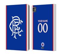 Head Case Designs Officially Licensed Custom Customised Personalised Rangers FC Home 2025/26 Kit Leather Wallet Case Compatible With Apple iPad Pro 11 M4 2024
