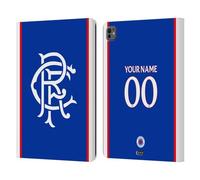 Head Case Designs Officially Licensed Custom Customised Personalised Rangers FC Home 2025/26 Kit Leather Wallet Case Compatible With Apple iPad Pro 13 M4 2024