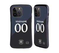 Head Case Designs Officially Licensed Custom Customised Personalised Rangers FC Third 2025/26 Kit Hybrid Case Compatible With Apple iPhone 15 Pro Max