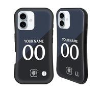 Head Case Designs Officially Licensed Custom Customised Personalised Rangers FC Third 2025/26 Kit Hybrid Case Compatible With Apple iPhone 16