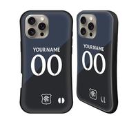 Head Case Designs Officially Licensed Custom Customised Personalised Rangers FC Third 2025/26 Kit Hybrid Case Compatible With Apple iPhone 16 Pro Max