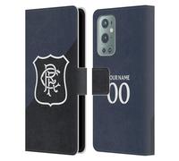 Head Case Designs Officially Licensed Custom Customised Personalised Rangers FC Third 2025/26 Kit Leather Wallet Case Compatible With OnePlus 9