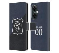 Head Case Designs Officially Licensed Custom Customised Personalised Rangers FC Third 2025/26 Kit Leather Wallet Case Compatible With OnePlus Nord N30