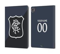 Head Case Designs Officially Licensed Custom Customised Personalised Rangers FC Third 2025/26 Kit Leather Wallet Case Compatible With Apple iPad Pro 13 M4 2024