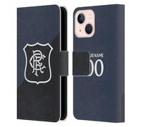 Head Case Designs Officially Licensed Custom Customised Personalised Rangers FC Third 2025/26 Kit Leather Wallet Case Compatible With Apple iPhone 13 Mini