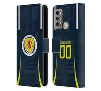 Head Case Designs Officially Licensed Custom Customised Personalised Scotland National Team Home 2024/25 Kit Leather Wallet Case Compatible With Moto G60 / Moto G40 Fusion