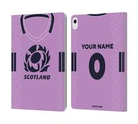 Head Case Designs Officially Licensed Custom Customised Personalised Scotland Rugby Away 2022/23 Kit Leather Wallet Case Compatible With Apple iPad Air 13 2024/2025
