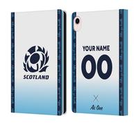 Head Case Designs Officially Licensed Custom Customised Personalised Scotland Rugby Away 2024/25 Kit Leather Wallet Case Compatible With Apple iPad mini (2021/2024)