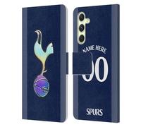 Head Case Designs Officially Licensed Custom Customised Personalised Tottenham Hotspur F.C. Dark Blue and Purple 2023/24 Badge Leather Book Wallet Case Cover Compatible With Samsung Galaxy A54 5G