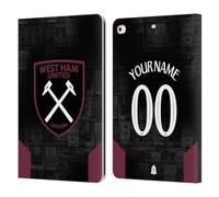 Head Case Designs Officially Licensed Custom Customised Personalised West Ham United FC Away 2024/25 Kit Leather Wallet Case Compatible With Apple iPad 9.7 2017 / iPad 9.7 2018