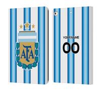Head Case Designs Officially Licensed Custom Customized Argentina National Football Team Home 2026 Crest Kit Leather Wallet Case Compatible With Apple iPad 9.7 2017 / iPad 9.7 2018