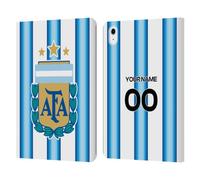 Head Case Designs Officially Licensed Custom Customized Argentina National Football Team Home 2026 Crest Kit Leather Wallet Case Compatible With Apple iPad Air 11 2020/2022/2024/2025