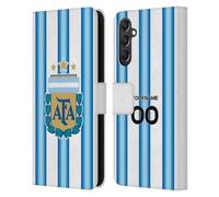 Head Case Designs Officially Licensed Custom Customized Argentina National Football Team Home 2026 Crest Kit Leather Wallet Case Compatible With Samsung Galaxy A24 4G / M34 5G