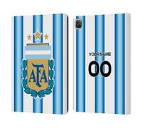 Head Case Designs Officially Licensed Custom Customized Argentina National Football Team Home 2026 Crest Kit Leather Wallet Case Compatible With Apple iPad Pro 12.9 2020/2021/2022