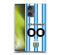 Head Case Designs Officially Licensed Custom Customized Argentina National Football Team Home 2026 Crest Kit Gel Case [Military Grade Protection] Compatible With Motorola Edge 50 Fusion
