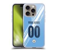 Head Case Designs Officially Licensed Custom Personalised Manchester City Man City FC Home 2025/26 Badge Kit Gel Case [Military Grade] Compatible with Apple iPhone 16 Pro and Compatible with MagSafe