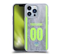 Head Case Designs Officially Licensed Custom Personalised Manchester City Man City FC Third 2025/26 Badge Kit Gel Case [Military Grade] Compatible with Apple iPhone 13 Pro and Compatible with MagSafe